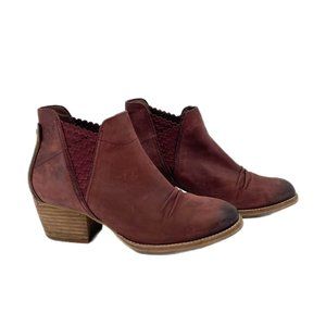 Purple/Brown Leather Ankle Boots & Booties | Size 7